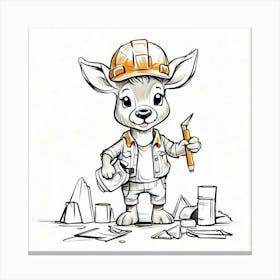 Construction Worker Canvas Print