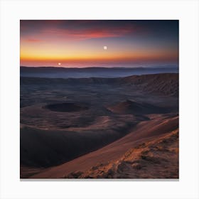 Sunset In The Desert 12 Canvas Print