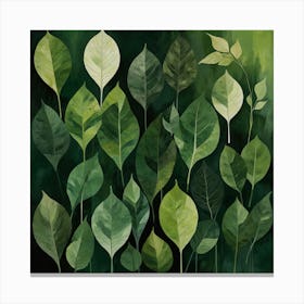 Green Leaves 12 Canvas Print