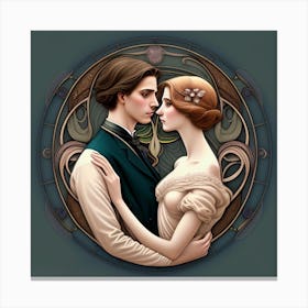 Lovers ai art Canvas Print