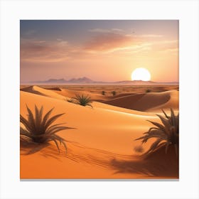 Sunset In The Desert 8 Canvas Print