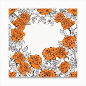 Orange Roses 14 Canvas Print