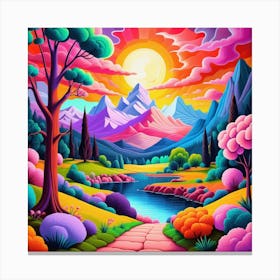 Landscape Painting Canvas Print