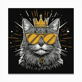 Cat Golden.Generated AI. Wall Art Print Canvas Print