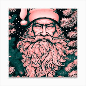 Red & Green Santa Clause Canvas Print