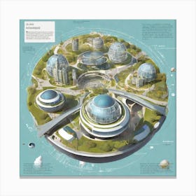 Futuristic City 56 Canvas Print