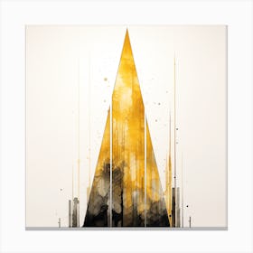 Yellow Triangle Canvas Print