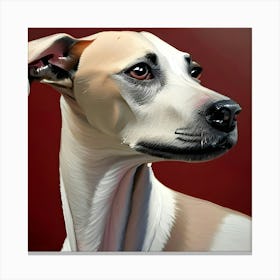 Portrait Of A Whippet Canvas Print