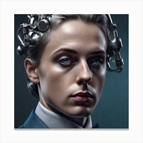Young Woman In A Suit Canvas Print