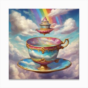 829631 Humongous Teacup And Saucer Floating In The Sky, S Xl 1024 V1 0 Canvas Print