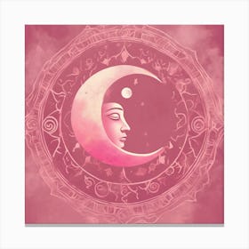 Moon And The Face 1 Canvas Print