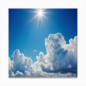 Blue Sky With Clouds 2 Canvas Print