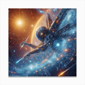 Spaceship In Space 15 Canvas Print