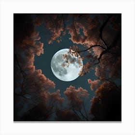 Full Moon In The Forest Canvas Print