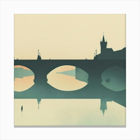 A Prague With Charles Bridge Minimal Illustratio 1720467905 2 Canvas Print