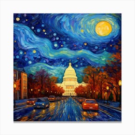 Starry Night In Washington Canvas Print