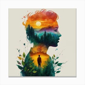 Girl In The Forest 2 Canvas Print