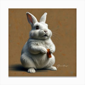 White Bunny Canvas Print