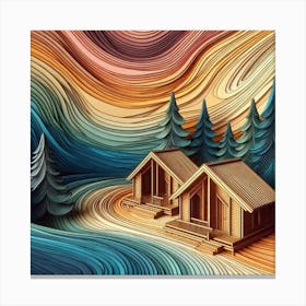 Cabins In The Woods Canvas Print