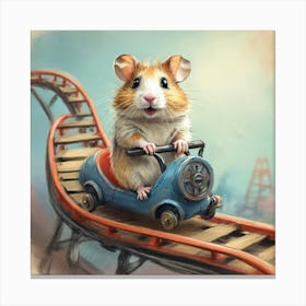 Hamster On Roller Coaster 5 Canvas Print