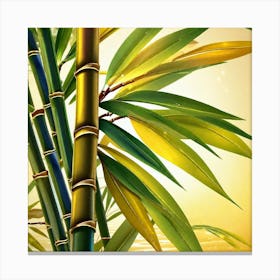 Bamboo Wallpaper Canvas Print