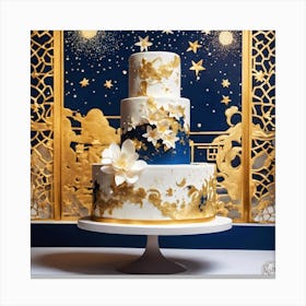 Starry Night Cake Canvas Print