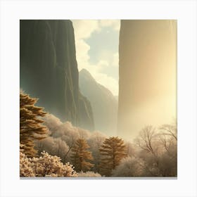 Sunrise In The Mountains 2 Canvas Print