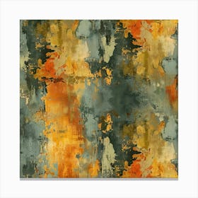 Minimal Golden Texture Oil Painting Canvas Print