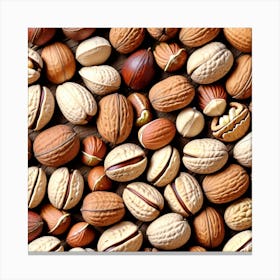 Nuts And Hazelnuts Canvas Print