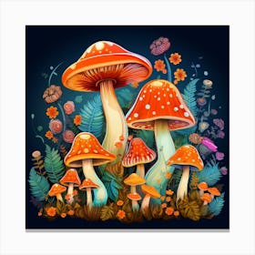 Mushroom Garden 4 Canvas Print