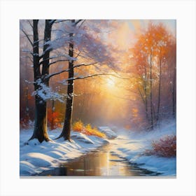 Winter In The Woods 3 Canvas Print