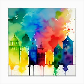 Colorful Cityscape Canvas Print