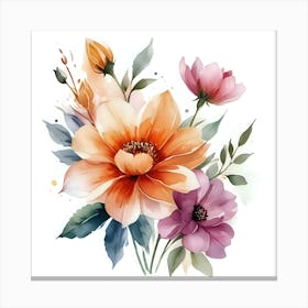 Watercolor Flowers V.6 Canvas Print