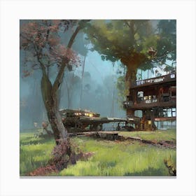 House In The Woods Canvas Print