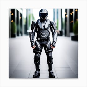 Futuristic Man In Futuristic Suit 36 Canvas Print