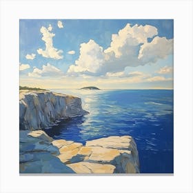 Cliffs And Clouds 1 Canvas Print