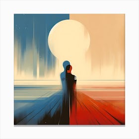Moon And The Man Canvas Print