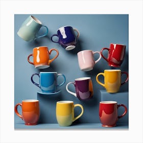 Colorful Mugs Canvas Print