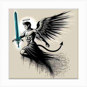 Angel With Sword 2 Canvas Print