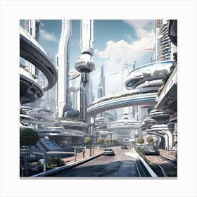 Futuristic City 21 Canvas Print