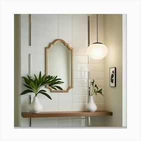 Hallway With A Mirror Canvas Print