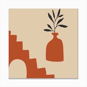 Mid-Century Steps Canvas Print