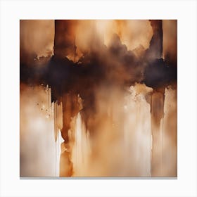 Abstract Minimalist Painting That Represents Duality, Mix Between Watercolor And Oil Paint, In Shade (40) Canvas Print