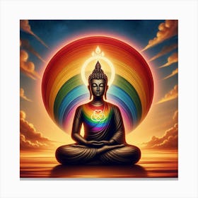 Rainbow Buddha 2 Canvas Print