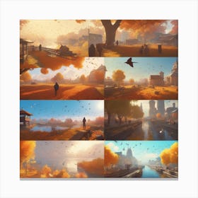 Autumn City 3 Canvas Print