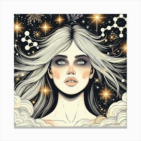 Astrology Girl 1 Canvas Print