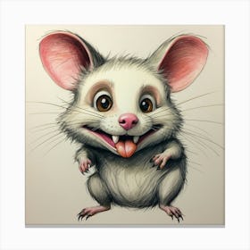 Cute Mouse Illustration Canvas Print