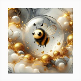 Bee In A Bubble Canvas Print