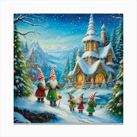 Winter Landscape In The Enchanting Realm Of A Magical Fairy Tale Hyperrealist Painting Style Vibra Canvas Print