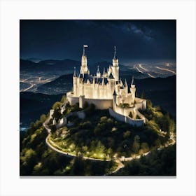 Castle At Night 1 Canvas Print